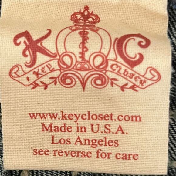 Key Closet KC Art Collection Studded Embellished Denim Jeans Womens Size 27 NEW - Picture 12 of 13